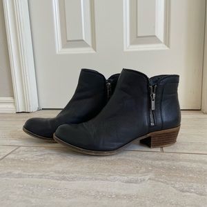 Luck Brand- Black Leather Ankle Boots